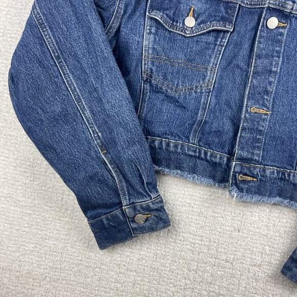 Tommy Hilfiger x Disney Mickey Mouse embroidery Wom  Sz XXL Crop Jean Jacket - Picture 10 of 16